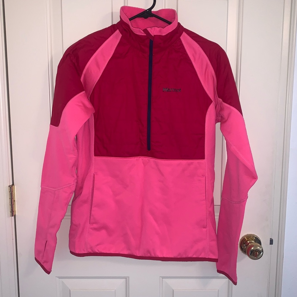 Marmot Hot Pink Half-Zip Fleece Pullover Sz M